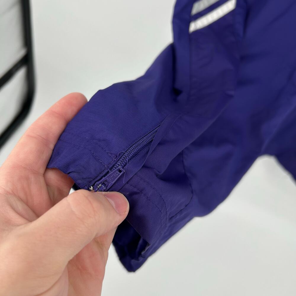 Vintage y2k Men's Purple Adidas Climalite Mesh Lined Windbreaker Sweatpants Sz S - Picture 9 of 11